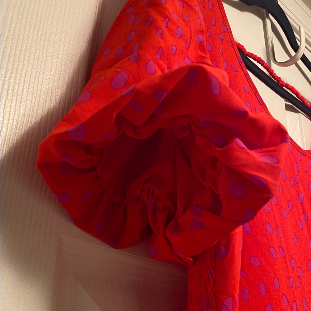 Fashion Red/Light Purple Tiered Maxi Dress…size XXL - Picture 3 of 7